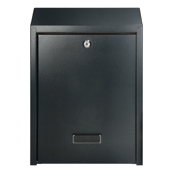 FIJI mailbox pass-through mailbox with cylinder lock, anthracite FIJI mailbox pass-through mailbox with cylinder lock, anthracite